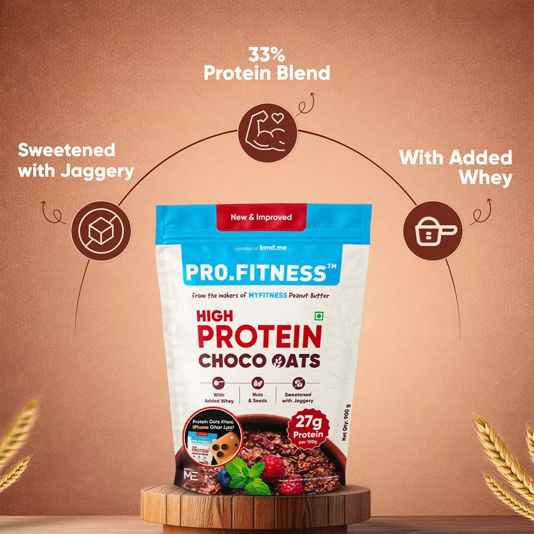 High Protein Chocolate Oats 900g Pack | 27g Protein (per 100g) | Healthy Breakfast Oats - Image 6