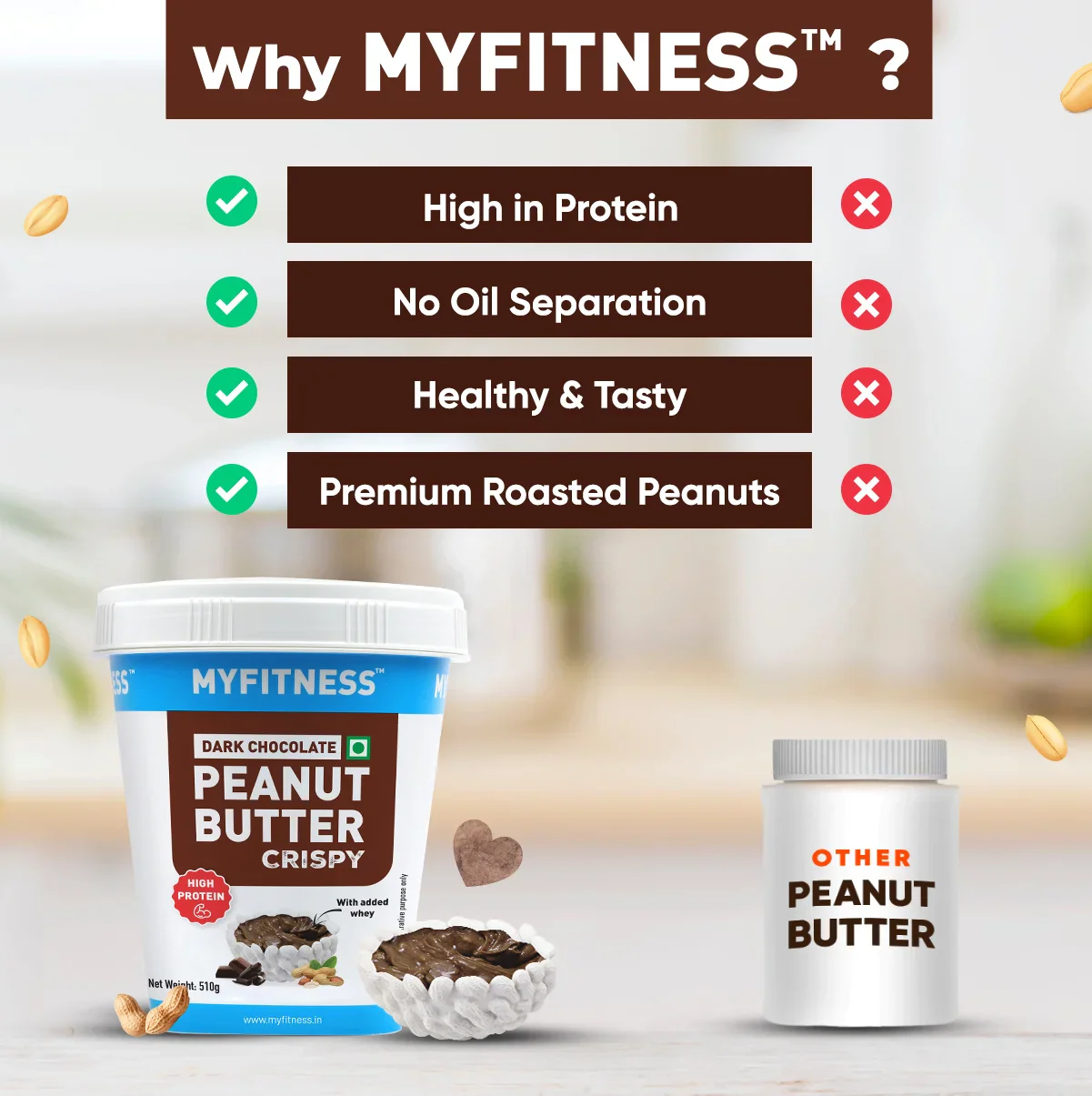 Dark Chocolate Crispy Peanut butter with Added Whey (31% Protein) - Image 5